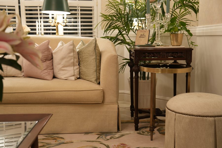 Classic sitting room in cream and sage